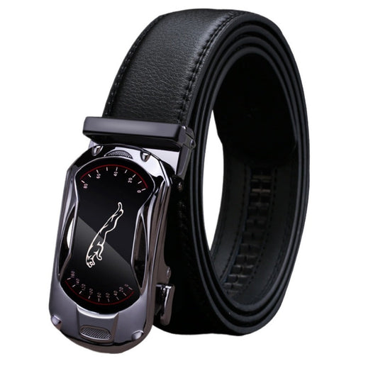 Durable Leather Belt with Modern Buckle Design