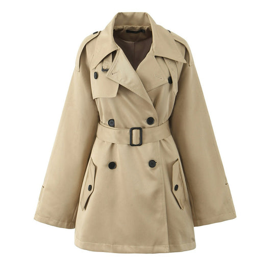 Mid-Length Women's Trench Coat 2024 Fall/Winter Double-Breasted