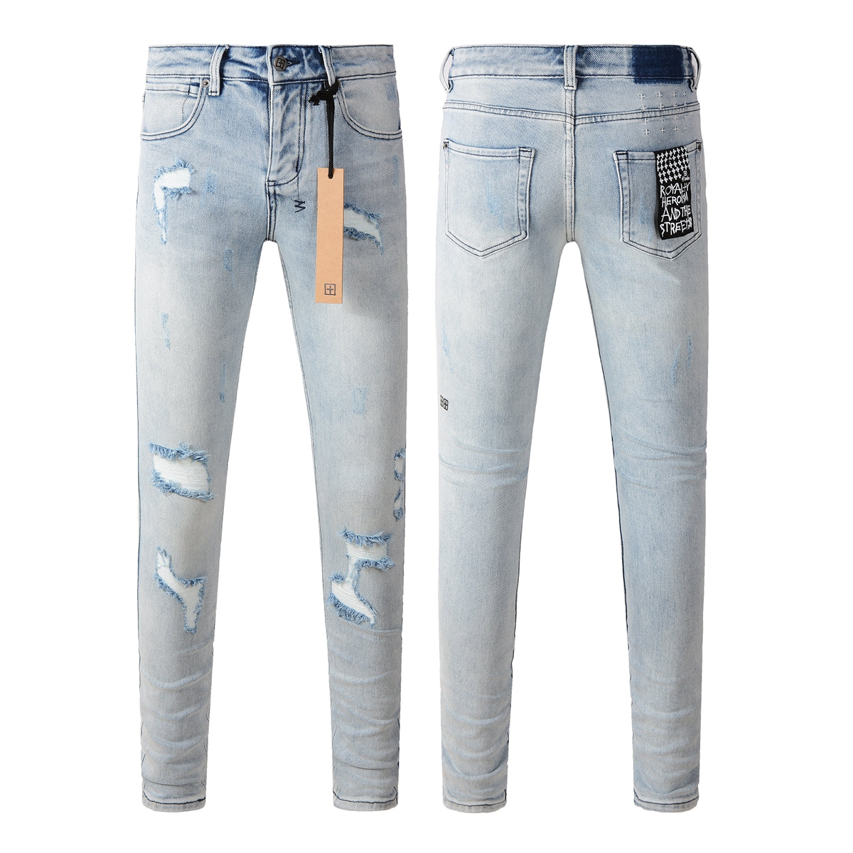 Light Blue Jeans with Simple and Clean Cut 3001