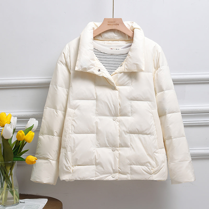 Down Jacket Women's White Duck Down in Autumn and Winter.