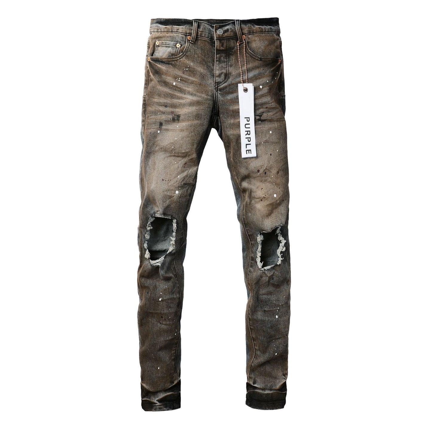 New High Quality Mens Jeans Designer Jeans Fashion Distressed Ripped Denim Cargo For Men High Street Fashion 9031