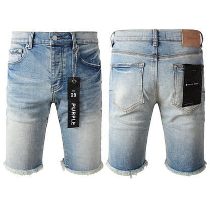 Trendy Blue Denim Shorts 5016 Featuring a Modern Cut Perfect for a Stylish Summer Wardrobe