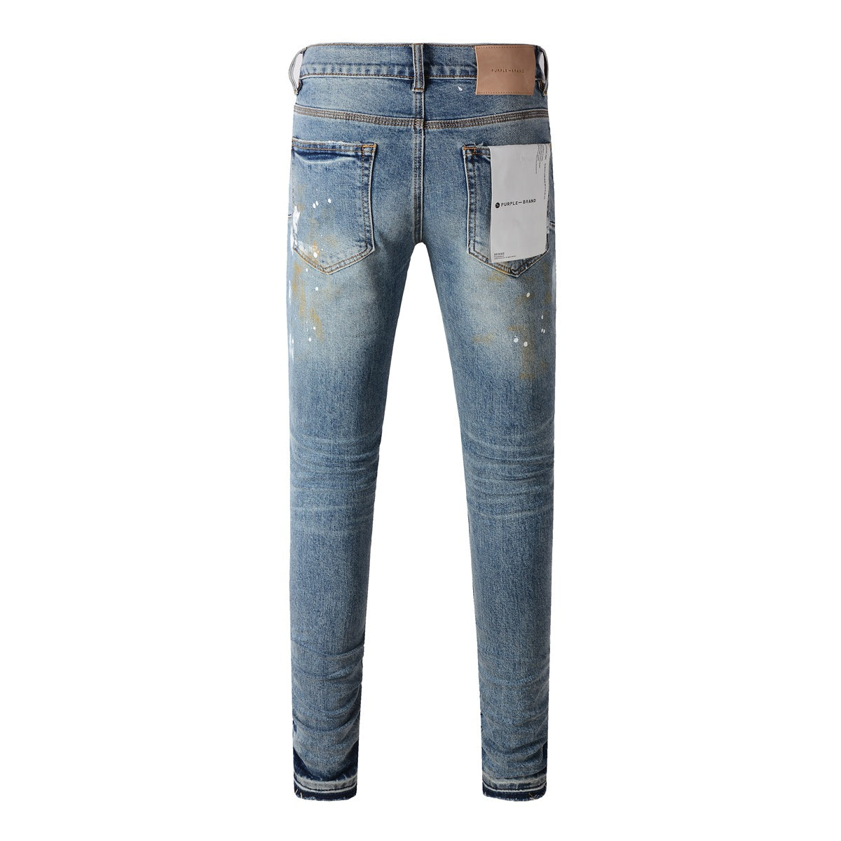 Blue Paint Distressed Jeans 9077 with Vintage-Inspired Worn Look