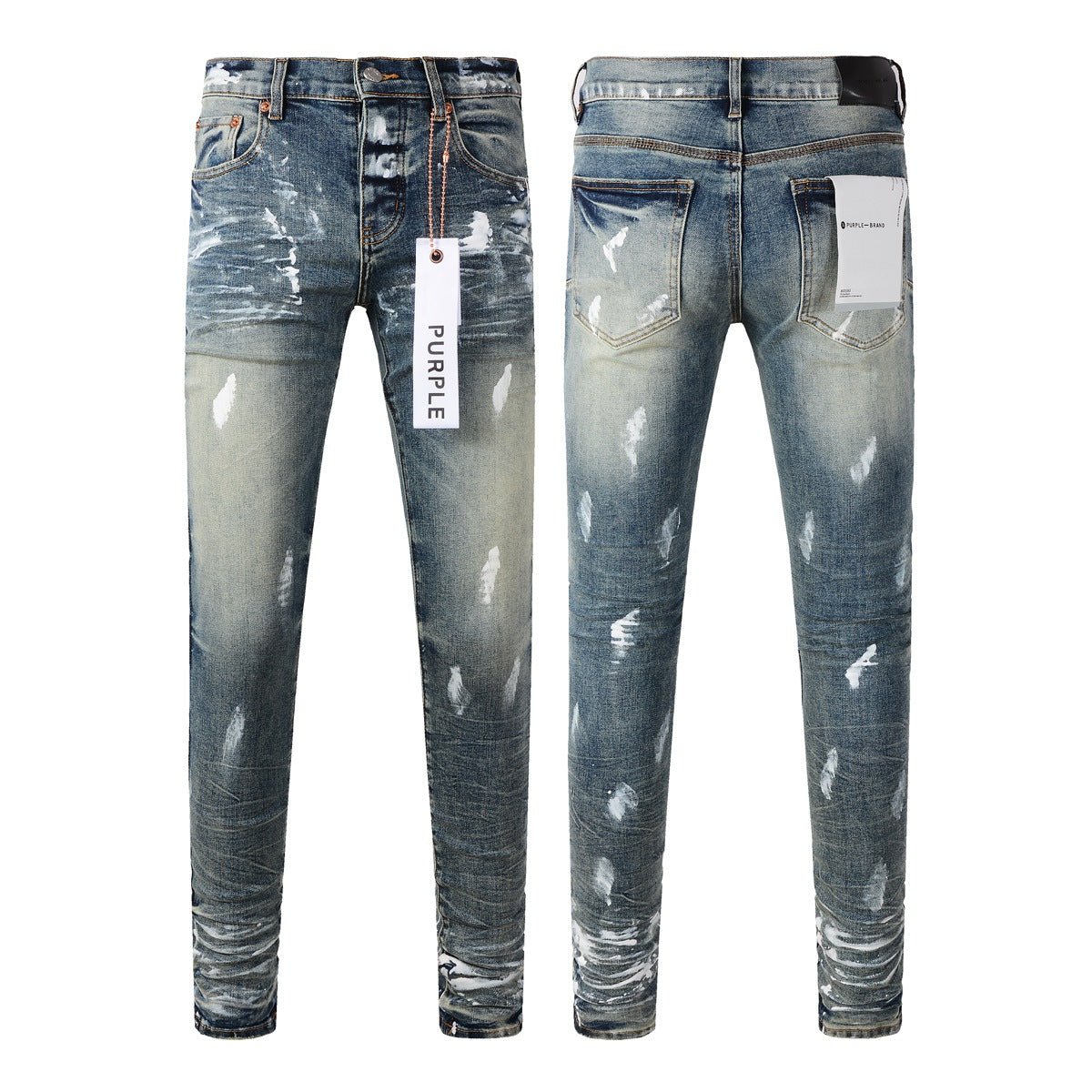 Fashion Men Black Jeans Distressed Hole Unique Personality 9060