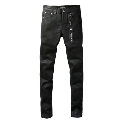 Fashion-Forward Black Jeans 9082 with Innovative Layered Design for a Bold Statement