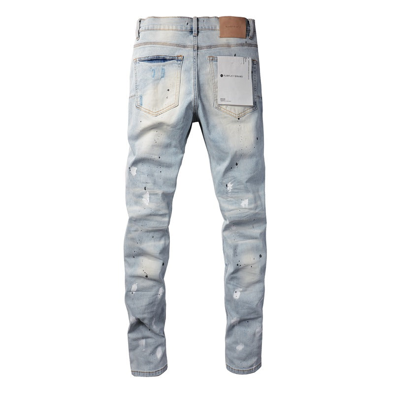 New Mens Splash-Ink Personality Fashion Jeans 9006-1