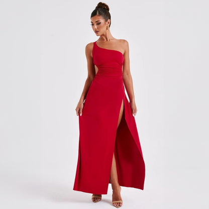 New Tie-Back Open-Back Sexy Split Long Skirt Dress