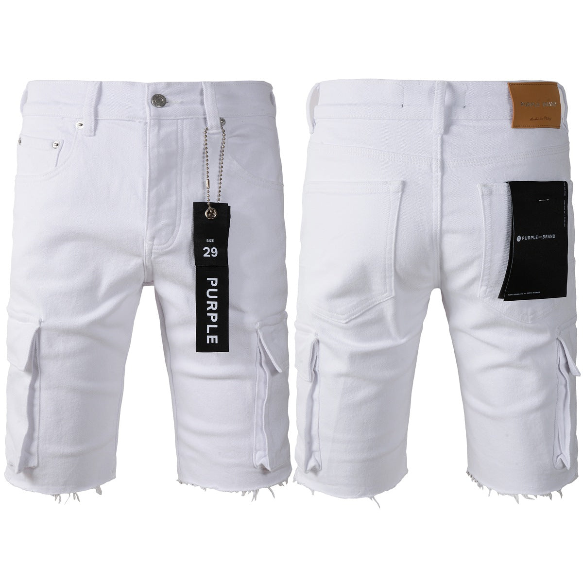 White Jean Shorts 5082 with Classic and Clean Style