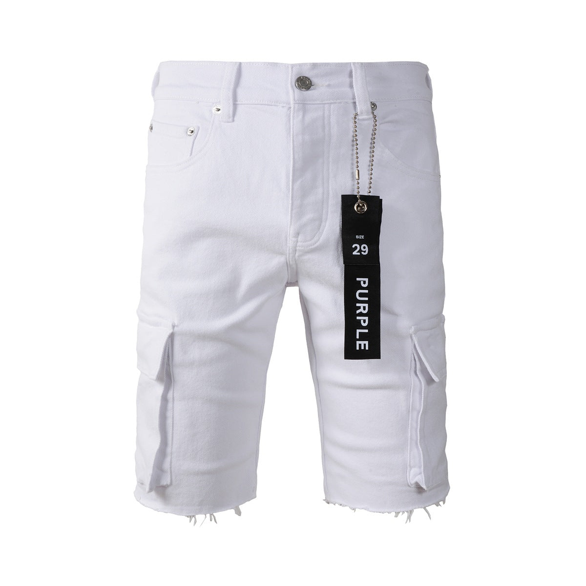 White Jean Shorts 5082 with Classic and Clean Style