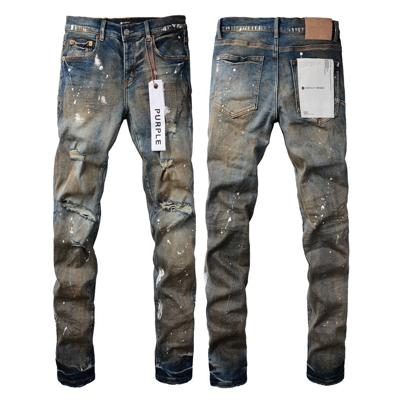 Make Old New Mens Personality Fashion Jeans