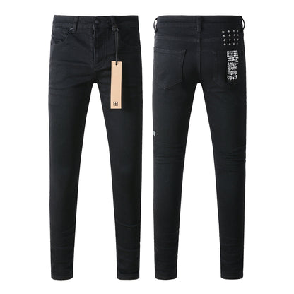 Classic Black Skinny Jeans with Clean Lines and Sleek Fit 3004